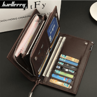 Men & Women Leather Receipt Holder Fashion Cash Holder Wallet