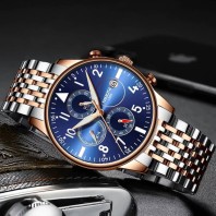 NIBOSI Relogio Masculino Luxury Watch Men Sports Waterproof Chronograph Date Analogue Wristwatch Fashion Quartz Watch