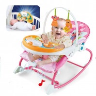 multifunctional 2 in 1 baby toddler rocking chair and dining table with musical toys