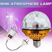 DJ Party led bulb E27 base RGB Colorful Mini led light stage Rotating Ball Lamp Disco led stage lights