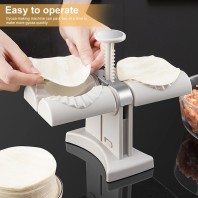 Dumpling Maker Machine, Household Double Head Automatic Dumpling Maker Mould, Dumpling Wrapper Press Mold, Wrap Two At A Time, Safety ABS material, Easy-tool for Dumpling Ravioli, Kitchen Gadgets