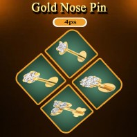 4 PIECE GOLD NOSEPIN