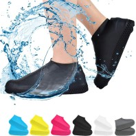 Waterproof Shoe Covers, Non-Slip Water Resistant Overshoes Silicone Rubber Rain Shoe Cover Protectors for Kids, Men, Women