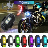 Universal 7 Color Waterproof Strobe LED Light for Motorcycle Car Bike Drone Rechargeable