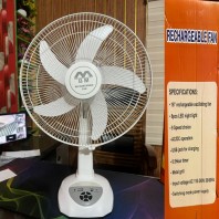 High Speed Rechargeable 16 in Fan, Light with Powerbank