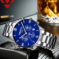 NIBOSI Blue Watch Men Watches Luxury Top Brand Mens Watch Relogio Masculino Navy Blue Military Army Analog Quartz Wrist Watches-3368