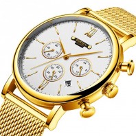 Creative Men watch brand GIMTO Fashion luxury business Waterproof calendar Male Clock Analog Quartz Wristwatches Relogio Masculino Hardlex 3316