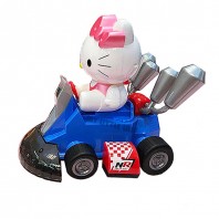 High Powered Karting Hello Kitty Car with Light and Sound Battery Operated-4076