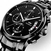 NIBOSI Watch Men Fashion Sport Quartz Clock Mens Watches Top Brand Luxury Business Waterproof Gold Black Watch Relogio Masculino 3321