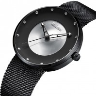 Men's Sport Watch Quartz Stainless Steel Black / Blue Water Resistant / Waterproof Hollow Engraving Analog Casual Fashion 3314