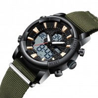  BIDEN Sports Watches Men Fashion Brand Nylon Strap - ARMY GREEN -3112