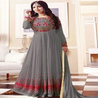 Ayesha Takia Georgette Anarkali Suit In Cream Colour-4629