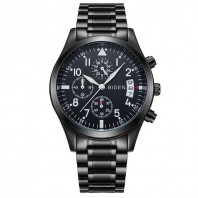 BIDEN Mens Watches Top Brand Luxury Steel Casual Quartz Watch-3147