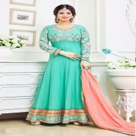 Ayesha takia Eid Special sea green Anarkali Suit-dr127