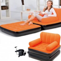 Inflatable Double Sofa Air Bed Couch Blow Up Mattress with Pump-702