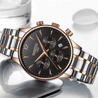 NIBOSI Mens Watches Stainless Steel Waterproof Quartz Watch Men Brand Luxury Clock Male Sports Wrist Watch Wholesale Saat-3182