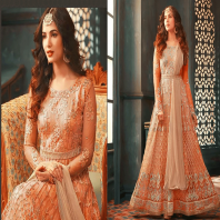 Sonal Chauhan Pastel Net Abaya Style Salwar Suit-1930