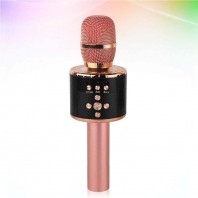 STOBOK Universal Phone Wireless Bluetooth Microphone Portable for Home KTV-Rose Gold-353