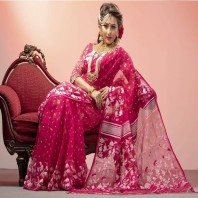 Tangail Silk Jamdani Saree 1007
